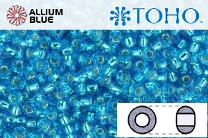 TOHO Round Seed Beads (RR11-23B) 11/0 Round - Silver-Lined Dk Aqua - 关闭视窗 >> 可点击图片