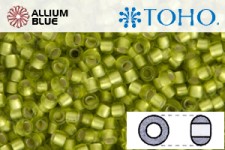 TOHO Round Seed Beads (RR3-24F) 3/0 Round Extra Large - Lime Peridot Green Silver Lined Matte