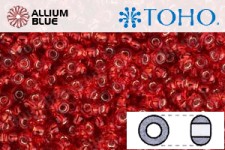 TOHO Round Seed Beads (RR6-25B) 6/0 Round Large - Silver-Lined Siam Ruby