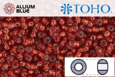 TOHO Round Seed Beads (RR11-25C) 11/0 Round - Silver-Lined Ruby