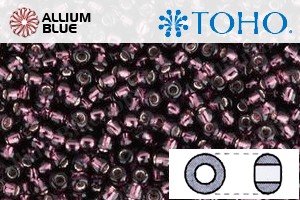 TOHO Round Seed Beads (RR3-26C) 3/0 Round Extra Large - Silver-Lined Amethyst - 關閉視窗 >> 可點擊圖片