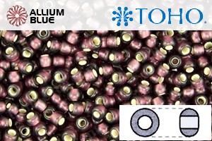 TOHO Round Seed Beads (RR8-26CF) 8/0 Round Medium - Silver-Lined Frosted Amethyst - Click Image to Close