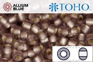 TOHO Round Seed Beads (RR11-26F) 11/0 Round - Silver-Lined Frosted Lt Amethyst - Click Image to Close
