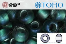 TOHO Round Seed Beads (RR8-270F) 8/0 Round Medium - Crystal/Metallic Teal Lined
