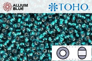 TOHO Round Seed Beads (RR8-27BD) 8/0 Round Medium - Silver-Lined Teal - 关闭视窗 >> 可点击图片