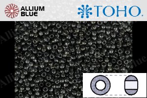 TOHO Round Seed Beads (RR3-282) 3/0 Round Extra Large - Inside-Color Gray/Gun Metal-Lined
