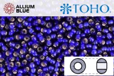 TOHO Round Seed Beads (RR3-28DF) 3/0 Round Extra Large - Silver-Lined Frosted Cobalt