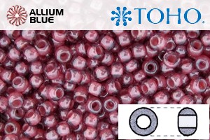 TOHO Round Seed Beads (RR6-291) 6/0 Round Large - Transparent-Lustered Rose/Mauve-Lined - 关闭视窗 >> 可点击图片