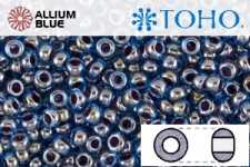 TOHO Round Seed Beads (RR6-294) 6/0 Round Large - Inside-Color Blue Raspberry