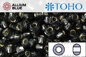 TOHO Round Seed Beads (RR3-29C) 3/0 Round Extra Large - Dark Black Diamond Silver Lined - 關閉視窗 >> 可點擊圖片