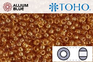 TOHO Round Seed Beads (RR3-2C) 3/0 Round Extra Large - Transparent Topaz - Click Image to Close