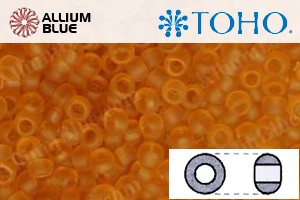 TOHO Round Seed Beads (RR3-2CF) 3/0 Round Extra Large - Transparent-Frosted Dk Topaz - Click Image to Close