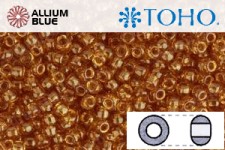 TOHO Round Seed Beads (RR15-2C) 15/0 Round Small - Transparent Topaz