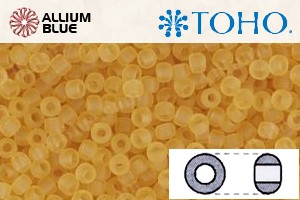 TOHO Round Seed Beads (RR3-2F) 3/0 Round Extra Large - Transparent-Frosted Lt Topaz - Click Image to Close