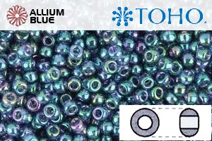 TOHO Round Seed Beads (RR6-321) 6/0 Round Large - Gold-Lustered Lt Tanzanite - Click Image to Close