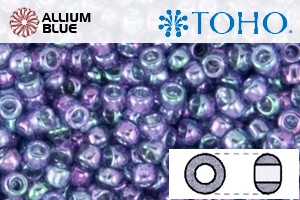 TOHO Round Seed Beads (RR6-327) 6/0 Round Large - Lavender Blue Gold Luster - Click Image to Close