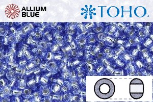 TOHO Round Seed Beads (RR8-33) 8/0 Round Medium - Silver-Lined Lt Sapphire - Haga Click en la Imagen para Cerrar
