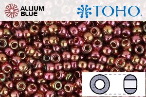 TOHO Round Seed Beads (RR8-331) 8/0 Round Medium - Gold-Lustered Wild Berry - Haga Click en la Imagen para Cerrar