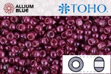 TOHO Round Seed Beads (RR8-332) 8/0 Round Medium - Gold-Lustered Raspberry