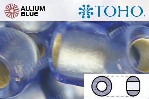 TOHO Round Seed Beads (RR8-33F) 8/0 Round Medium - Silver-Lined Frosted Lt Sapphire - Haga Click en la Imagen para Cerrar