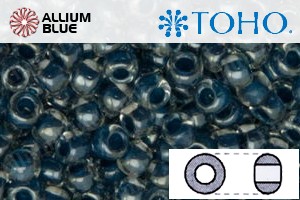 TOHO Round Seed Beads (RR3-347) 3/0 Round Extra Large - Inside-Color Crystal/Capri-Lined - Click Image to Close