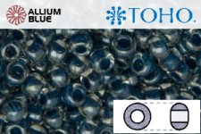 TOHO Round Seed Beads (RR8-347) 8/0 Round Medium - Inside-Color Crystal/Capri-Lined