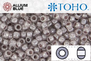 TOHO Round Seed Beads (RR8-353) 8/0 Round Medium - Lavender Lined Crystal - Click Image to Close