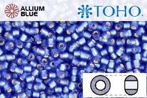 TOHO Round Seed Beads (RR3-35F) 3/0 Round Extra Large - Silver-Lined Frosted Sapphire - Haga Click en la Imagen para Cerrar