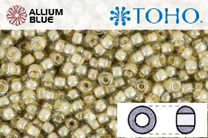 TOHO Round Seed Beads (RR3-369) 3/0 Round Extra Large - Inside-Color Black Diamond/Orange Creme-Lined - Haga Click en la Imagen para Cerrar