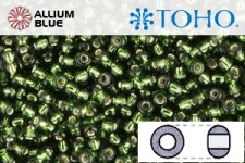 TOHO ラウンド Seed ビーズ (RR15-37) 15/0 ラウンド Small - Silver-Lined Olivine