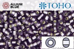 TOHO Round Seed Beads (RR8-39F) 8/0 Round Medium - Silver-Lined Frosted Lt Tanzanite - Haga Click en la Imagen para Cerrar
