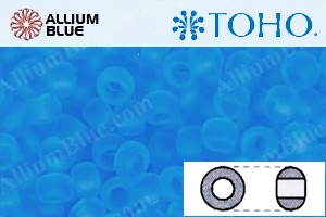 TOHO Round Seed Beads (RR8-3BF) 8/0 Round Medium - Transparent-Frosted Med Aquamarine - 關閉視窗 >> 可點擊圖片