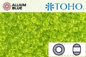 TOHO Round Seed Beads (RR8-4) 8/0 Round Medium - Transparent Lime Green - 關閉視窗 >> 可點擊圖片