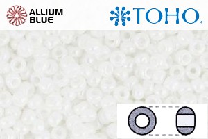 TOHO Round Seed Beads (RR11-401) 11/0 Round - Opaque-Rainbow White - Haga Click en la Imagen para Cerrar