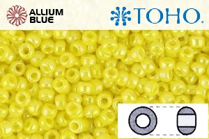 TOHO Round Seed Beads (RR3-402) 3/0 Round Extra Large - Opaque-Rainbow Dandelion - Click Image to Close