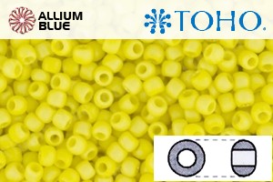 TOHO Round Seed Beads (RR11-402F) 11/0 Round - Yellow Opaque Rainbow Matte - Click Image to Close