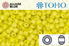 TOHO ラウンド Seed ビーズ (RR11-402F) 11/0 ラウンド - Yellow Opaque Rainbow Matte