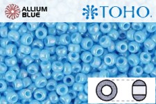 TOHO Round Seed Beads (RR11-403) 11/0 Round - Opaque-Rainbow Blue Turquoise