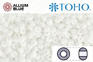 TOHO Round Seed Beads (RR8-41) 8/0 Round Medium - Opaque White - Click Image to Close