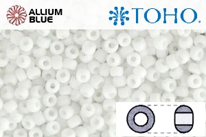 TOHO Round Seed Beads (RR3-41F) 3/0 Round Extra Large - Opaque-Frosted White - Click Image to Close