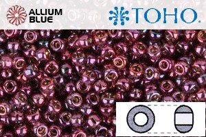 TOHO Round Seed Beads (RR15-425) 15/0 Round Small - Gold-Lustered Marionberry - Click Image to Close