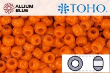 TOHO ラウンド Seed ビーズ (RR8-42D) 8/0 ラウンド Medium - Cantaloupe Light Orange Opaque