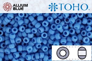 TOHO Round Seed Beads (RR3-43DF) 3/0 Round Extra Large - Opaque-Frosted Cornflower - 关闭视窗 >> 可点击图片