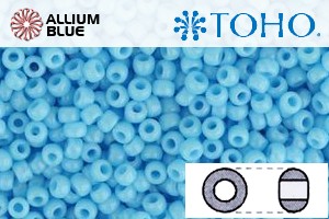 TOHO ラウンド Seed ビーズ (RR8-43) 8/0 ラウンド Medium - Opaque Blue Turquoise