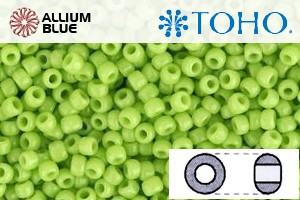 TOHO Round Seed Beads (RR3-44) 3/0 Round Extra Large - Opaque Sour Apple - Click Image to Close