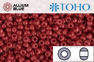 TOHO Round Seed Beads (RR6-45) 6/0 Round Large - Opaque Pepper Red - Click Image to Close
