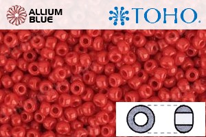 TOHO Round Seed Beads (RR8-45A) 8/0 Round Medium - Opaque Cherry - 关闭视窗 >> 可点击图片