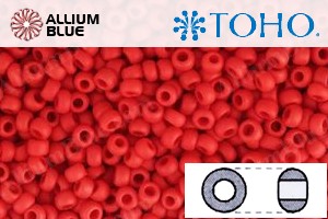 TOHO Round Seed Beads (RR15-45AF) 15/0 Round Small - Opaque-Frosted Cherry - Haga Click en la Imagen para Cerrar