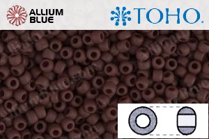TOHO Round Seed Beads (RR15-46F) 15/0 Round Small - Opaque-Frosted Oxblood - Click Image to Close