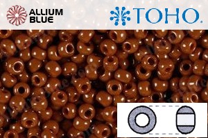 TOHO Round Seed Beads (RR3-46L) 3/0 Round Extra Large - Opaque Terra Cotta - Click Image to Close